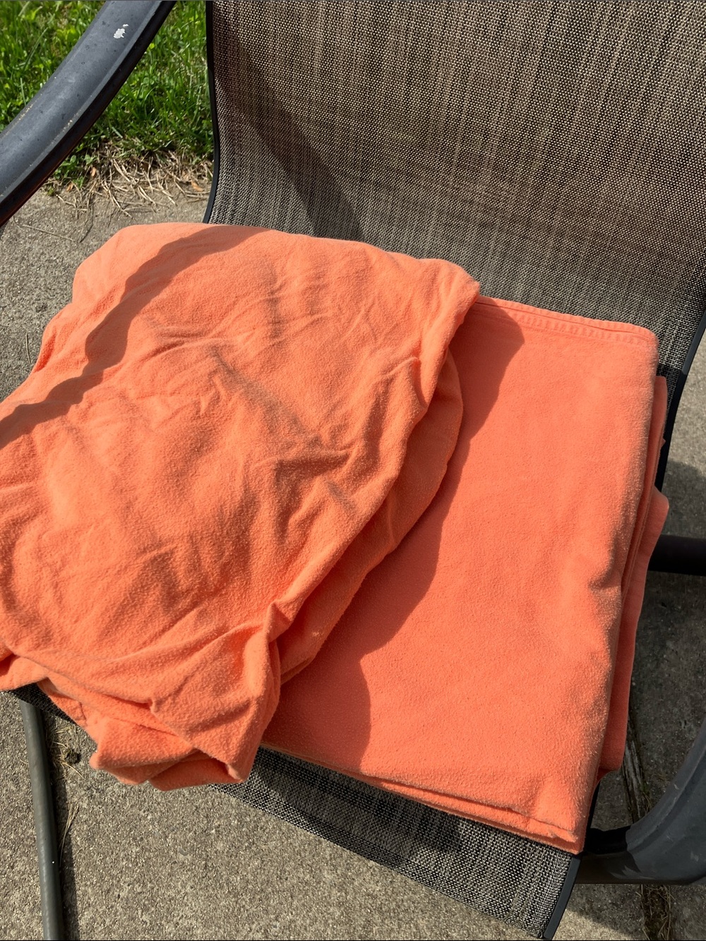 Garnet Hill full/double 100% cotton top & bottom flannel sheets faded orange